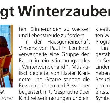 GSS bringt Winterzauber in Pflegeheime (SZ, 04/2026)