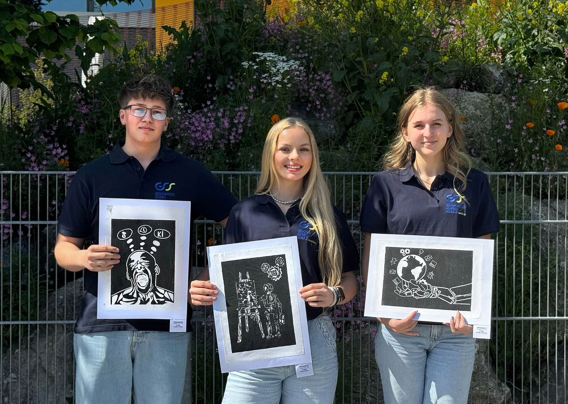 Schüler der EK erhalten Platz 1 bis 3 beim Jugendwettbewerb "Echt digital" im Bereich Kunst